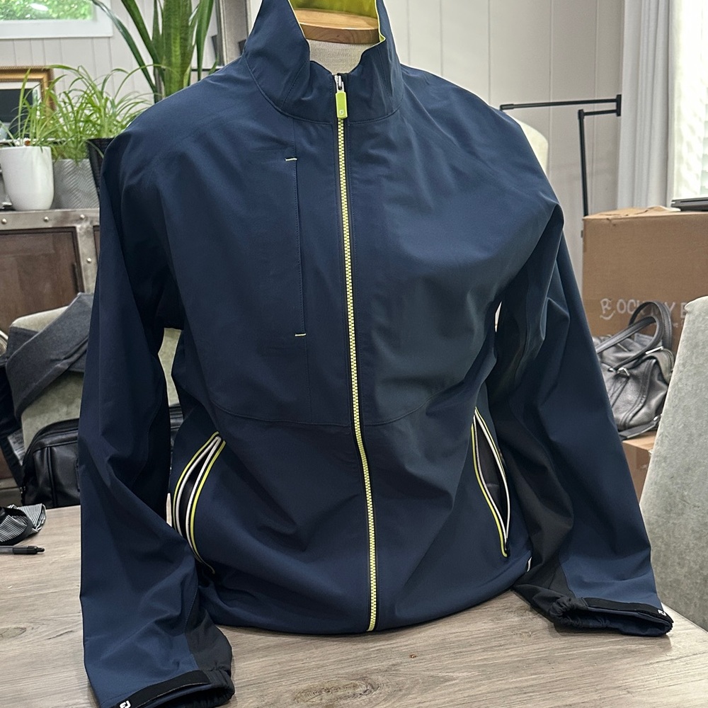 FootJoy Navy Raincoat with Neon Accents